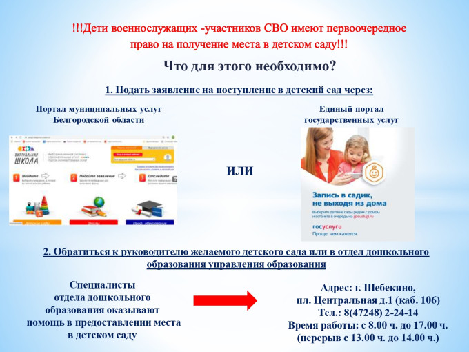 Первоочередное право на получение места в детском саду Первоочередное право на получение места в детском саду.